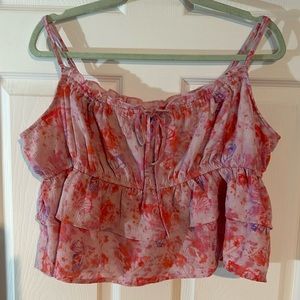 NWOT Wild Fable adjustable strap cropped tank top size XXL